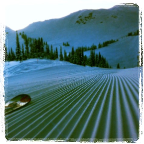 Whistler Blackcomb corduroy morning
