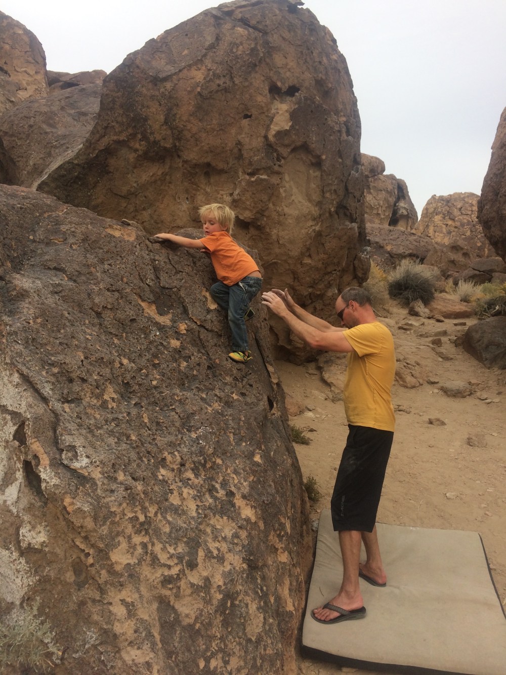 a little bit of bouldering